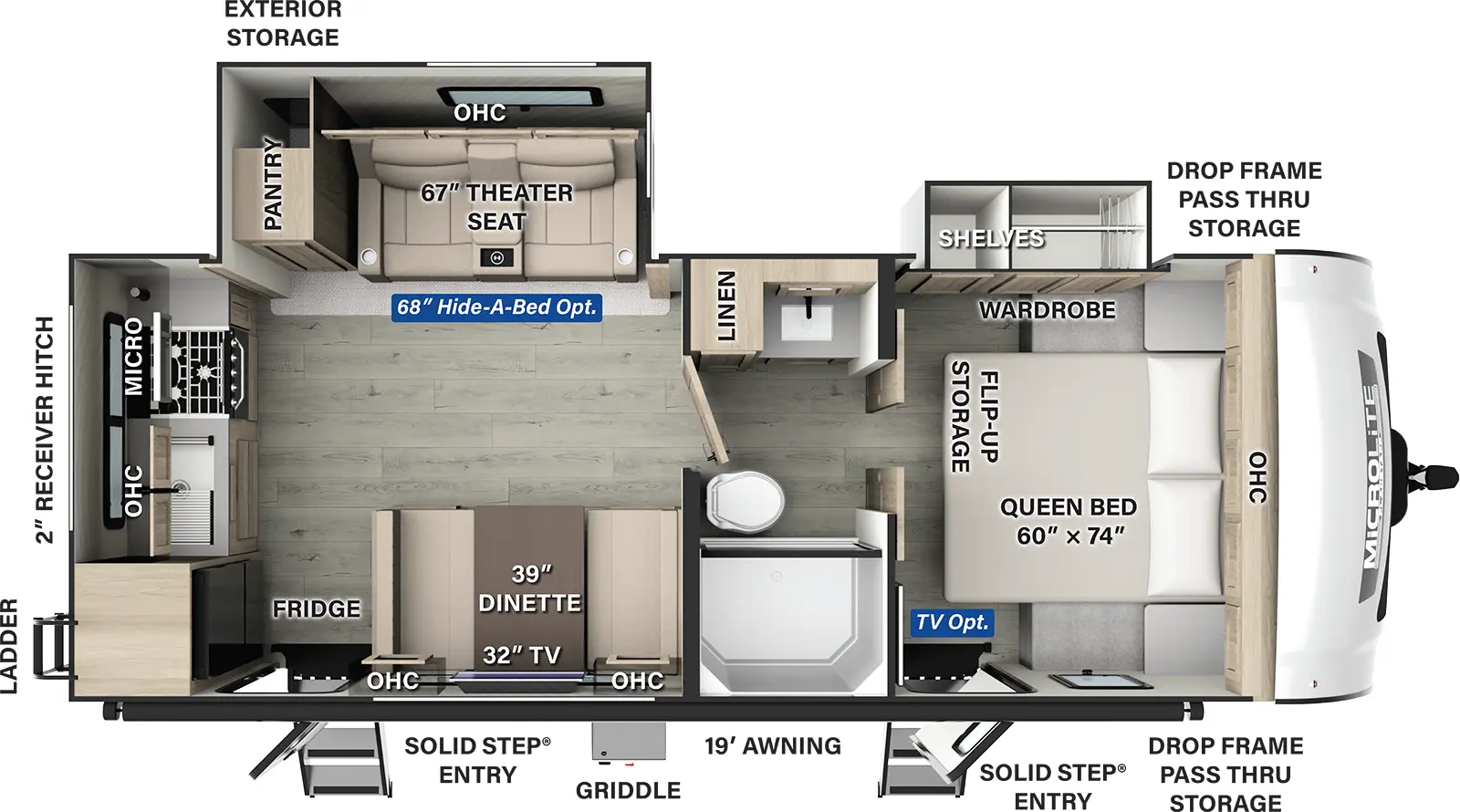 Flagstaff Micro Lite 25SRK Floorplan